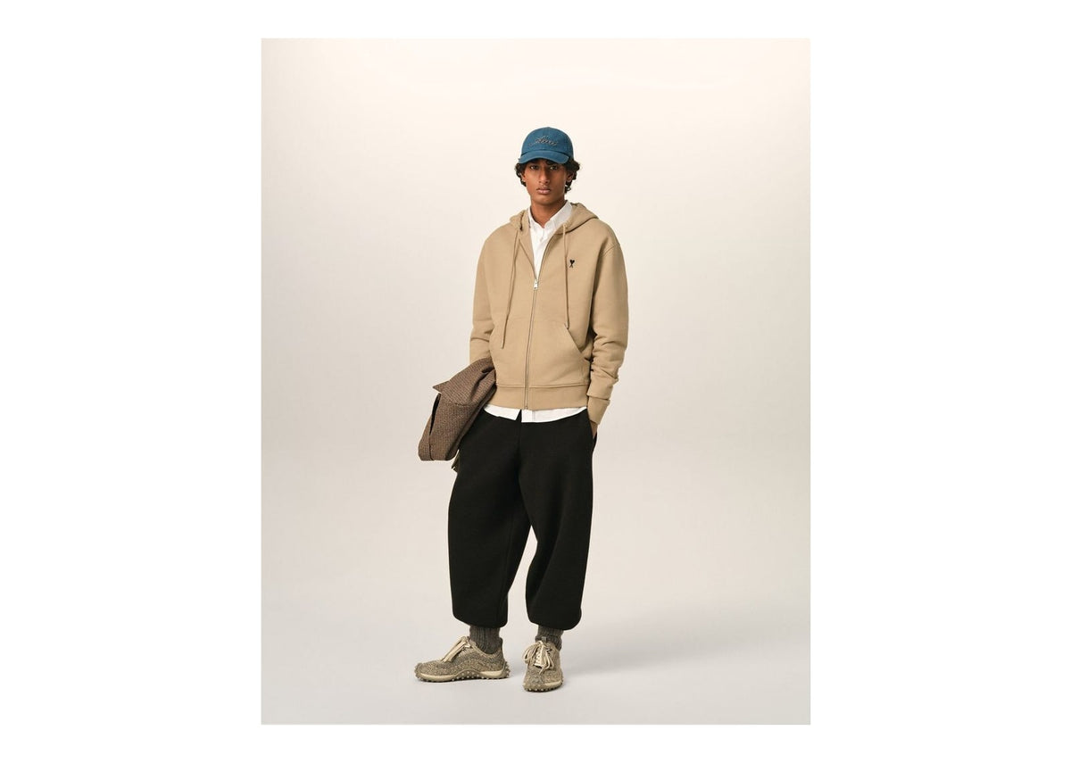 Ami Paris Wool Track Pants Black