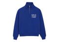 Ami Paris Zipped Cotton Thank You For Being A Friend Sweatshirt Royal Blue
