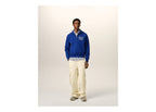 Ami Paris Zipped Cotton Thank You For Being A Friend Sweatshirt Royal Blue