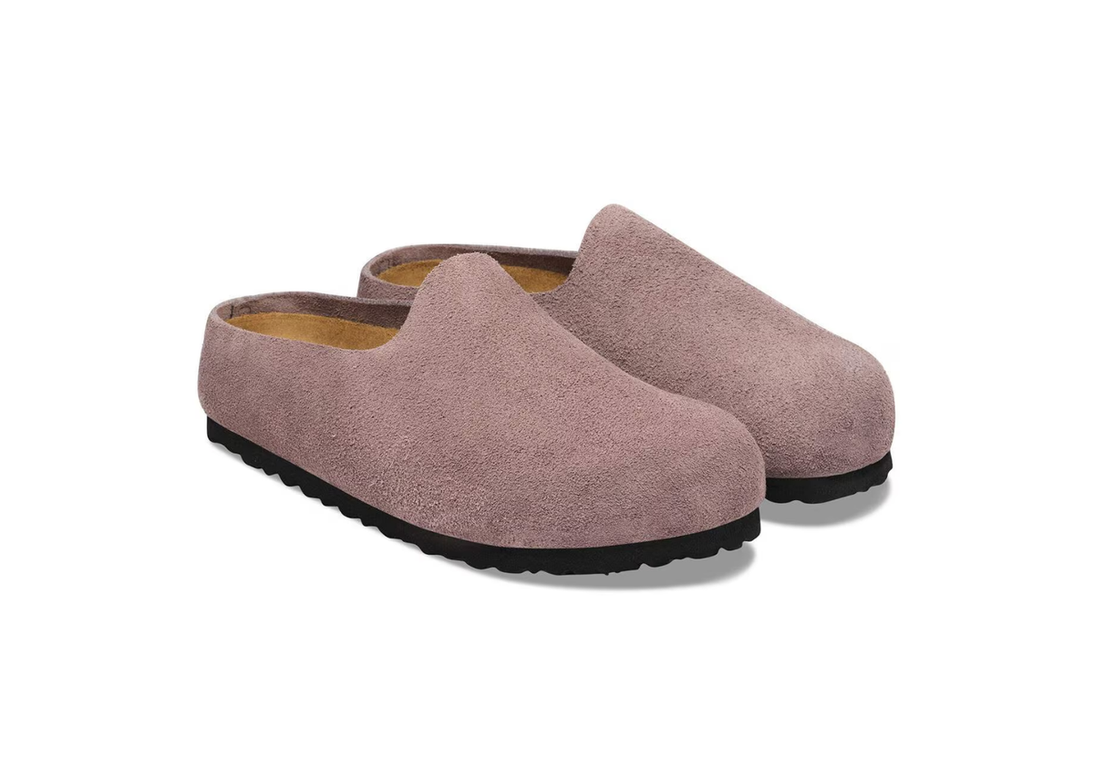 Birkenstock Amsterdam Wrapped Suede Leather Faded Purple
