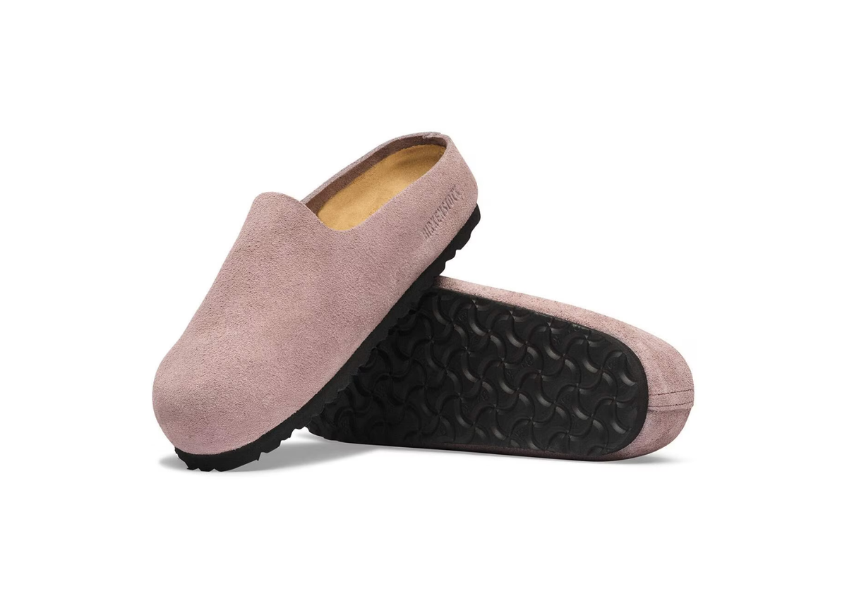 Birkenstock Amsterdam Wrapped Suede Leather Faded Purple