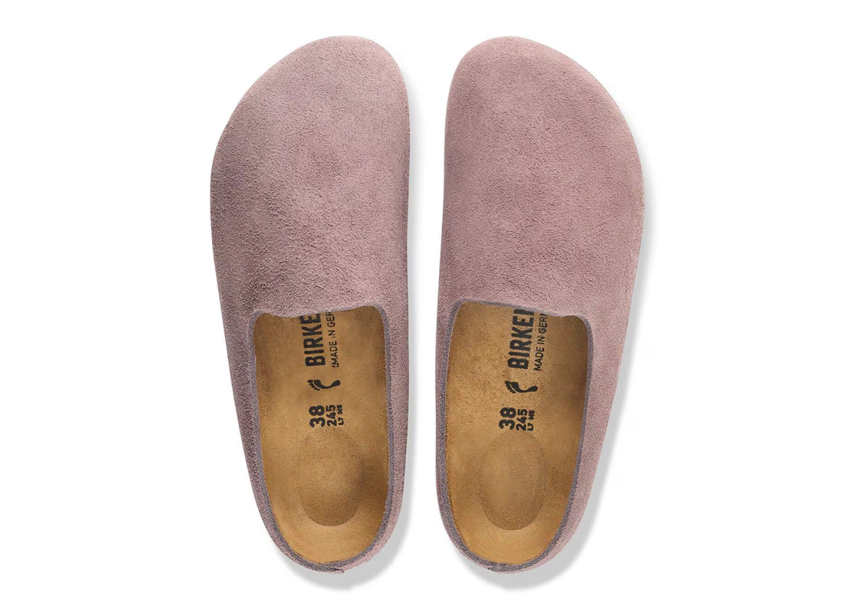 Birkenstock Amsterdam Wrapped Suede Leather Faded Purple