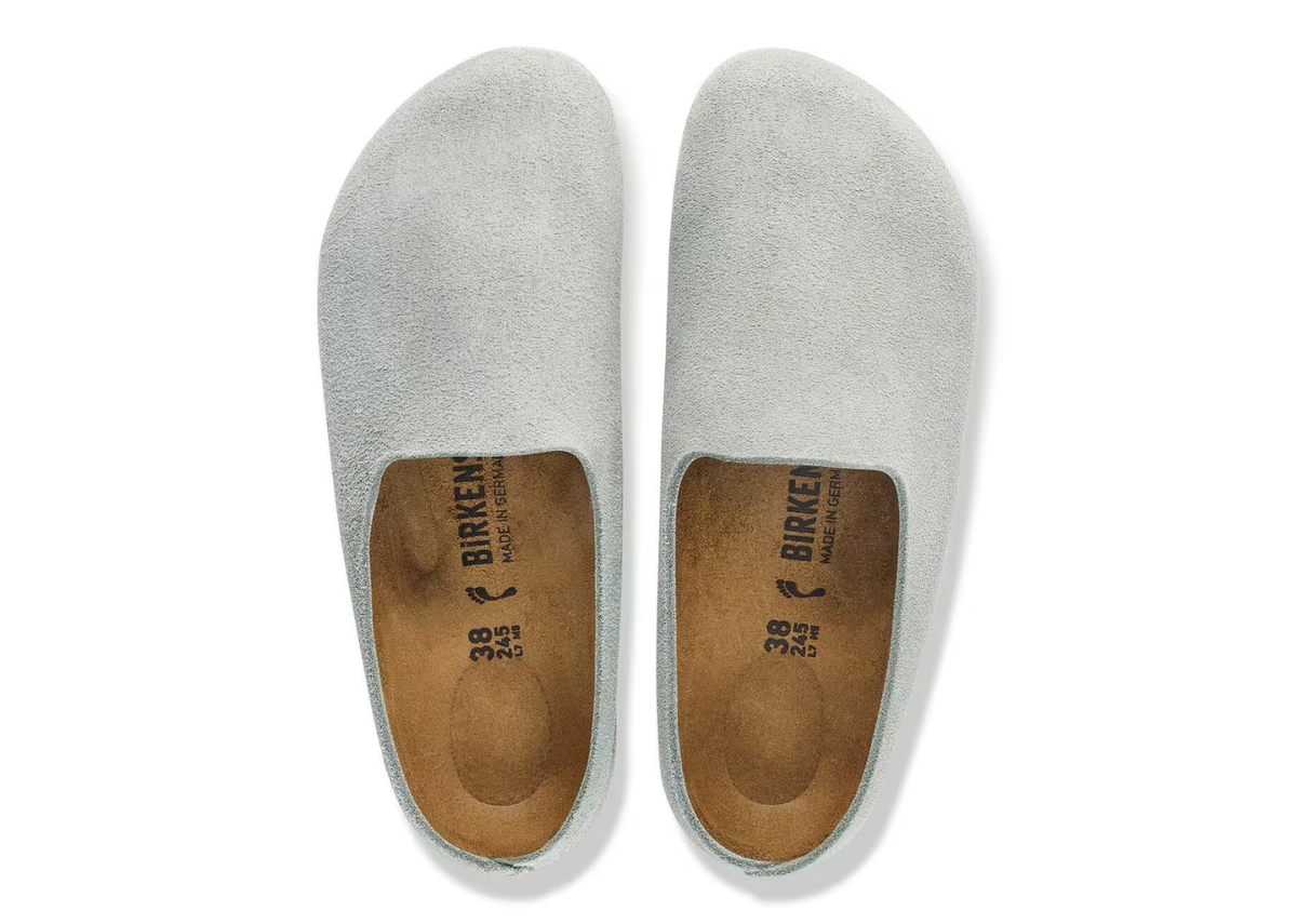 Birkenstock Amsterdam Wrapped Suede Leather Pure Sage