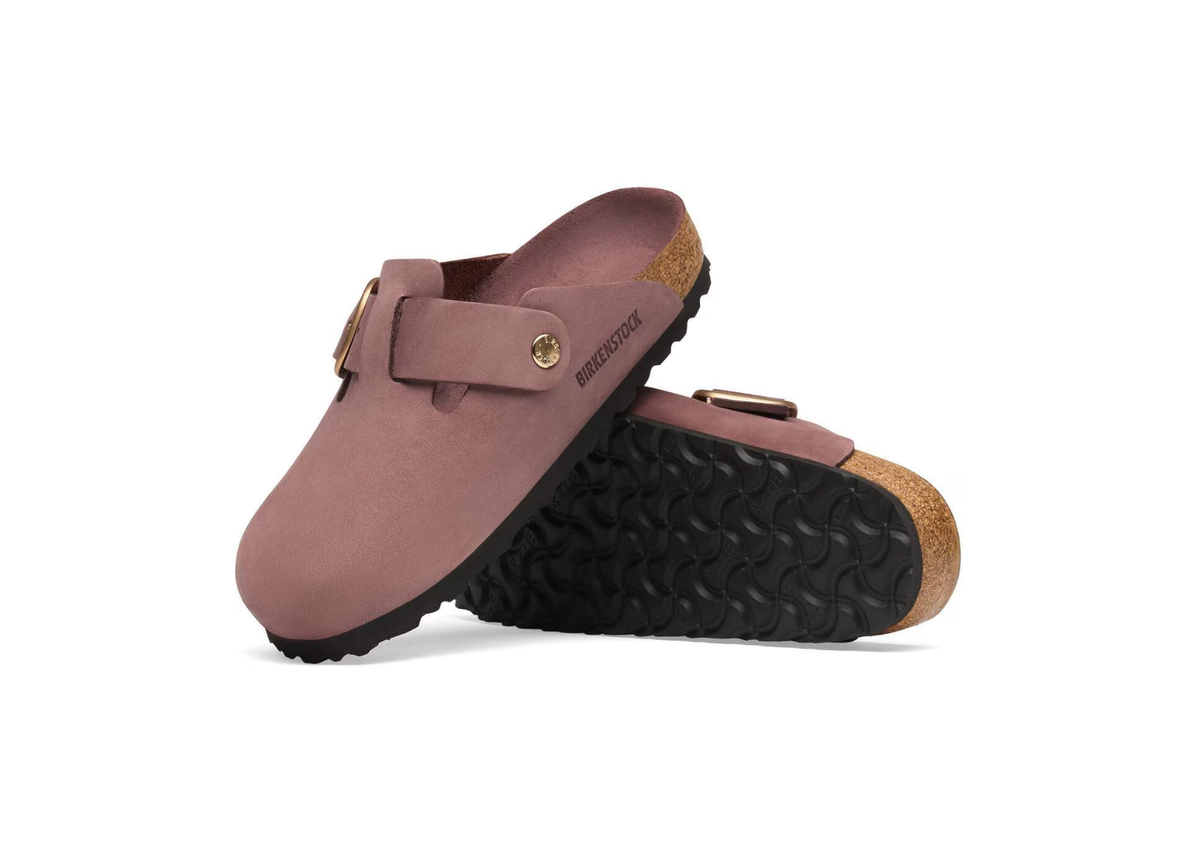 Birkenstock Boston Big Buckle Nubuck Maroon