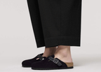 Birkenstock Boston Braided Suede Black