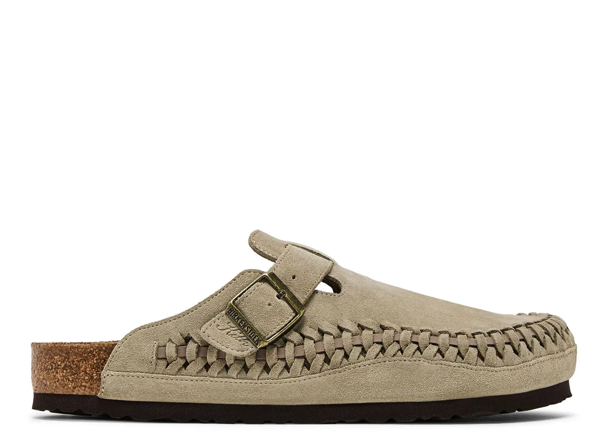 Birkenstock Boston Braided Suede Kith Taupe