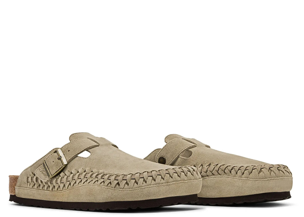 Birkenstock Boston Braided Suede Kith Taupe