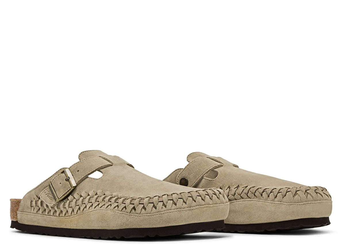 Birkenstock Boston Braided Suede Kith Taupe