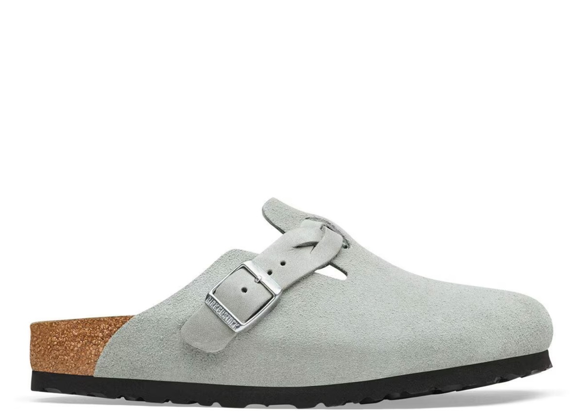 Birkenstock Boston Braided Suede Pure Sage
