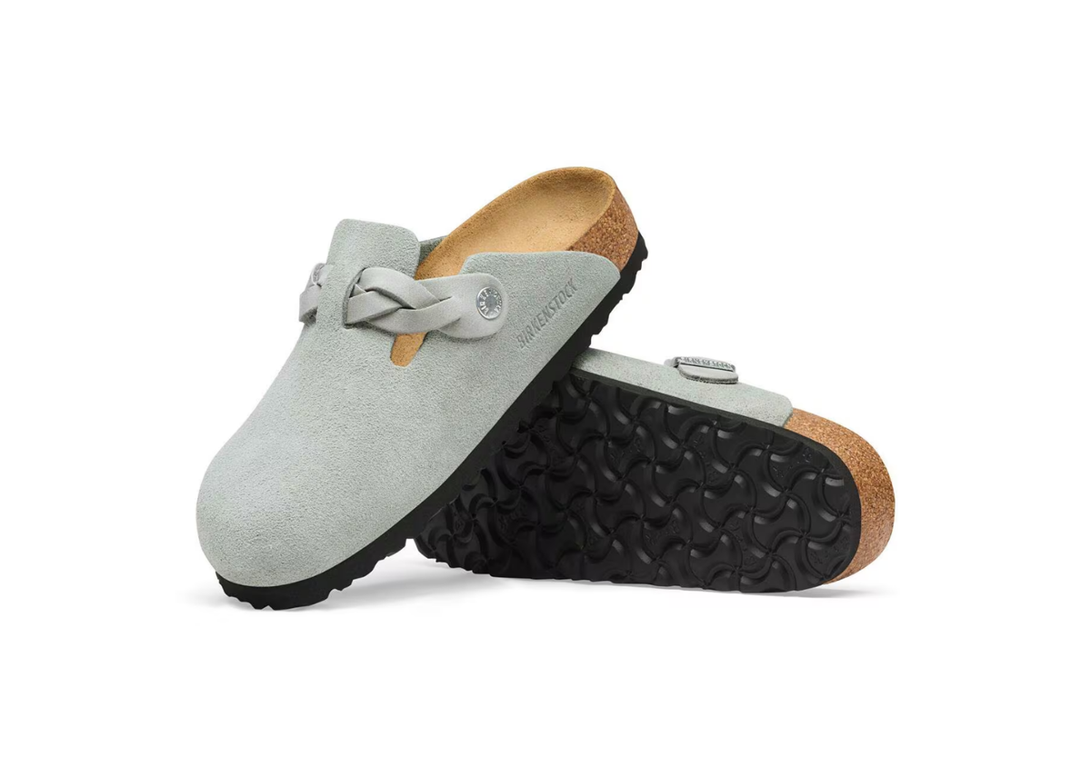 Birkenstock Boston Braided Suede Pure Sage