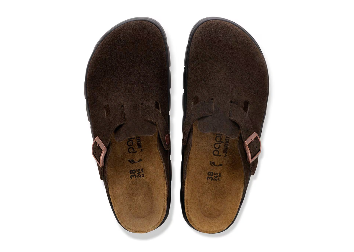 Birkenstock Boston Chunky Suede Mocca