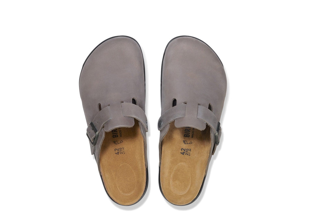 Birkenstock Boston Crosstown Waxy Leather Iron