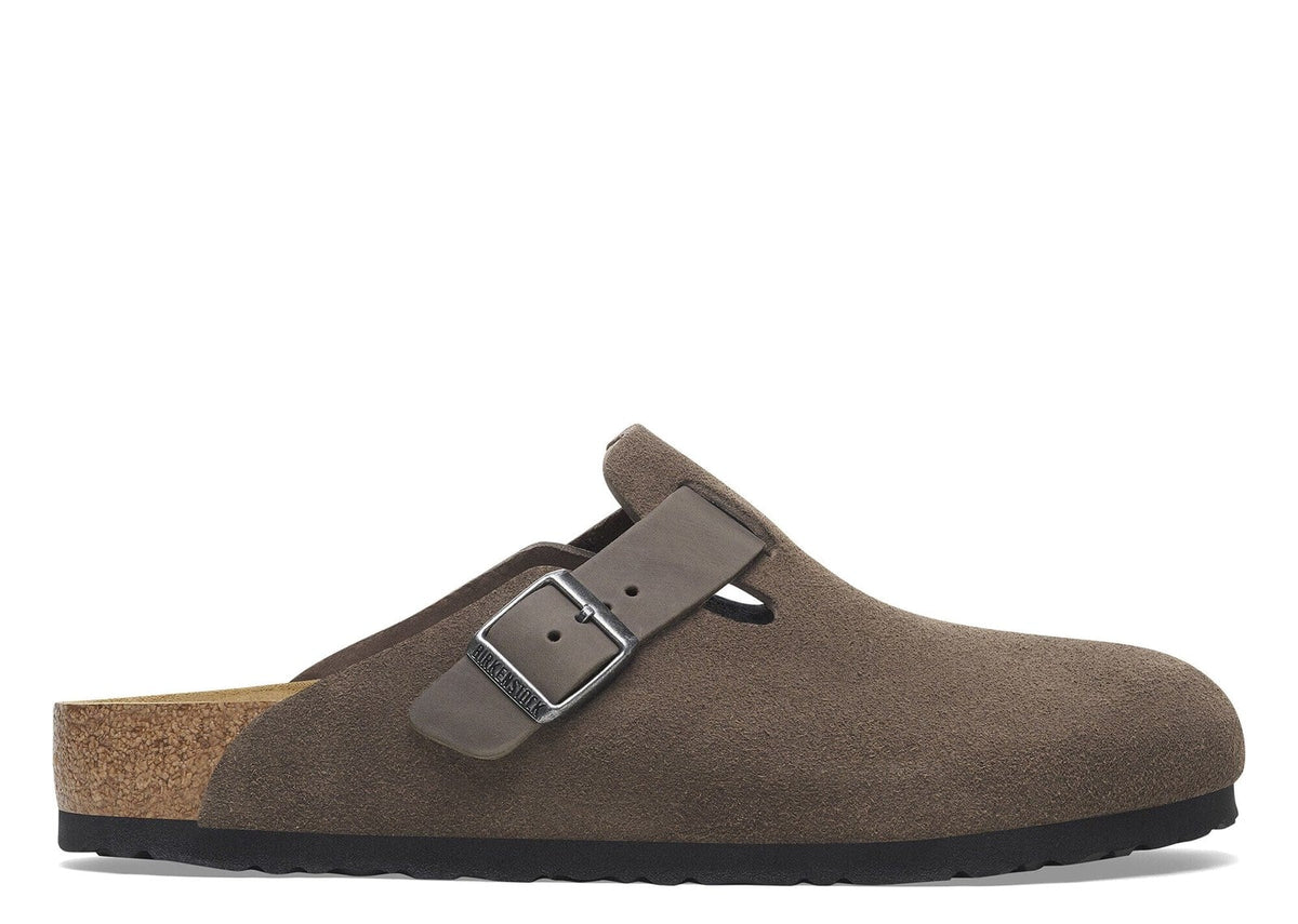 Birkenstock Boston Mixed Leather Concrete Gray