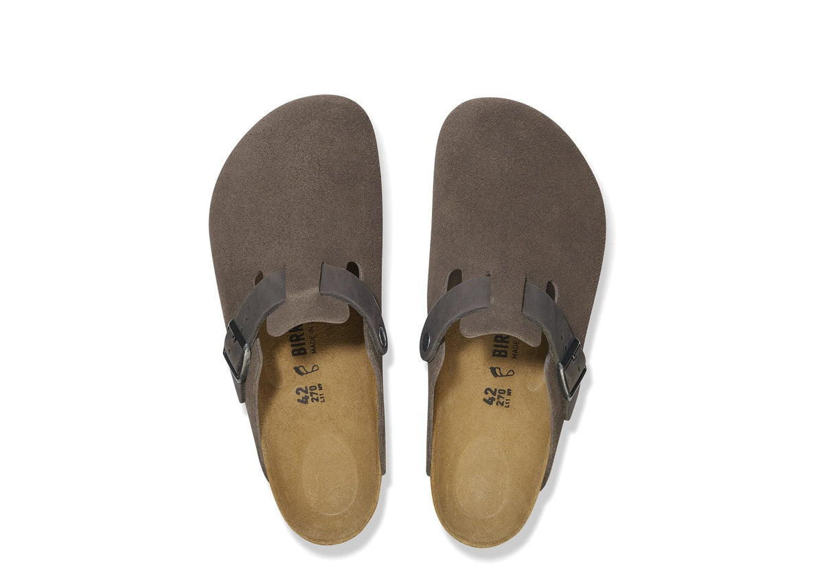 Birkenstock Boston Mixed Leather Concrete Gray