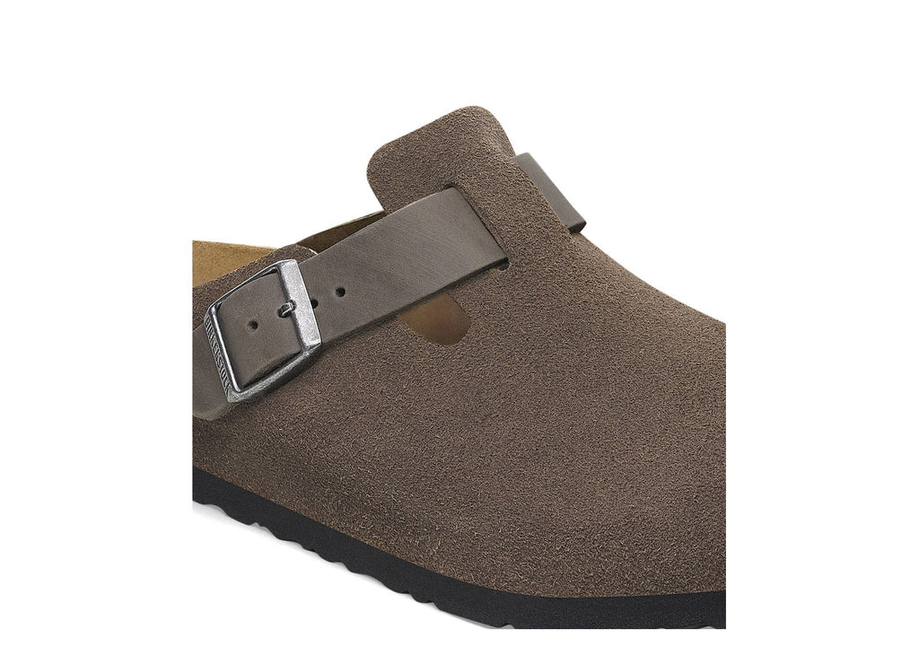 Birkenstock Boston Mixed Leather Concrete Gray