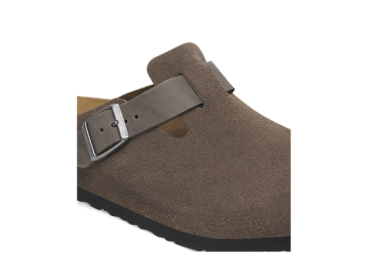 Birkenstock Boston Mixed Leather Concrete Gray