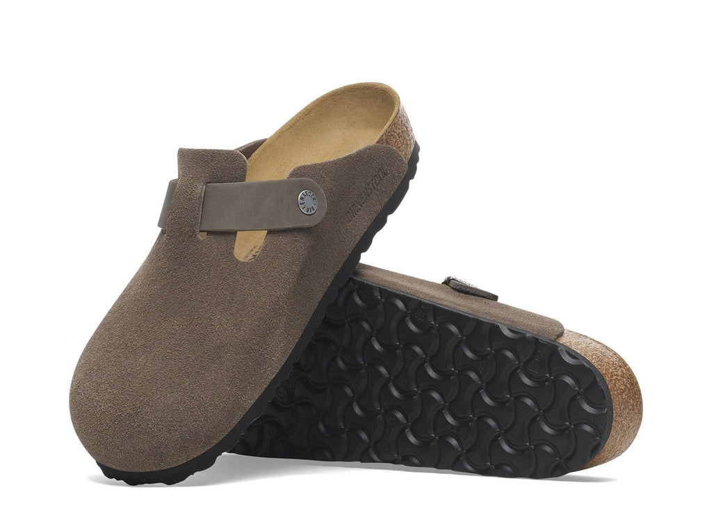 Birkenstock Boston Mixed Leather Concrete Gray