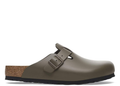 Birkenstock Boston Natural Leather Concrete Gray