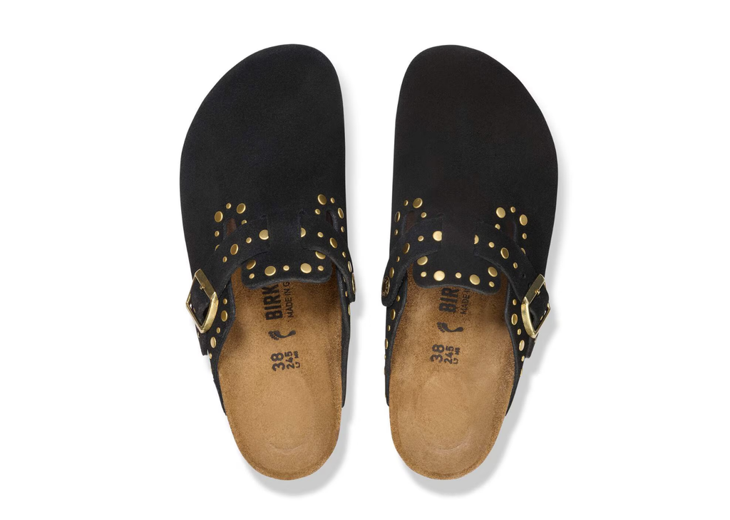 Birkenstock Boston Rivet Suede Black