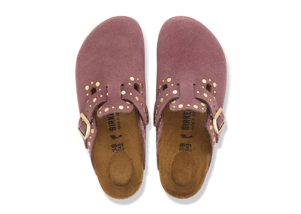 Birkenstock Boston Rivet Suede Pepper