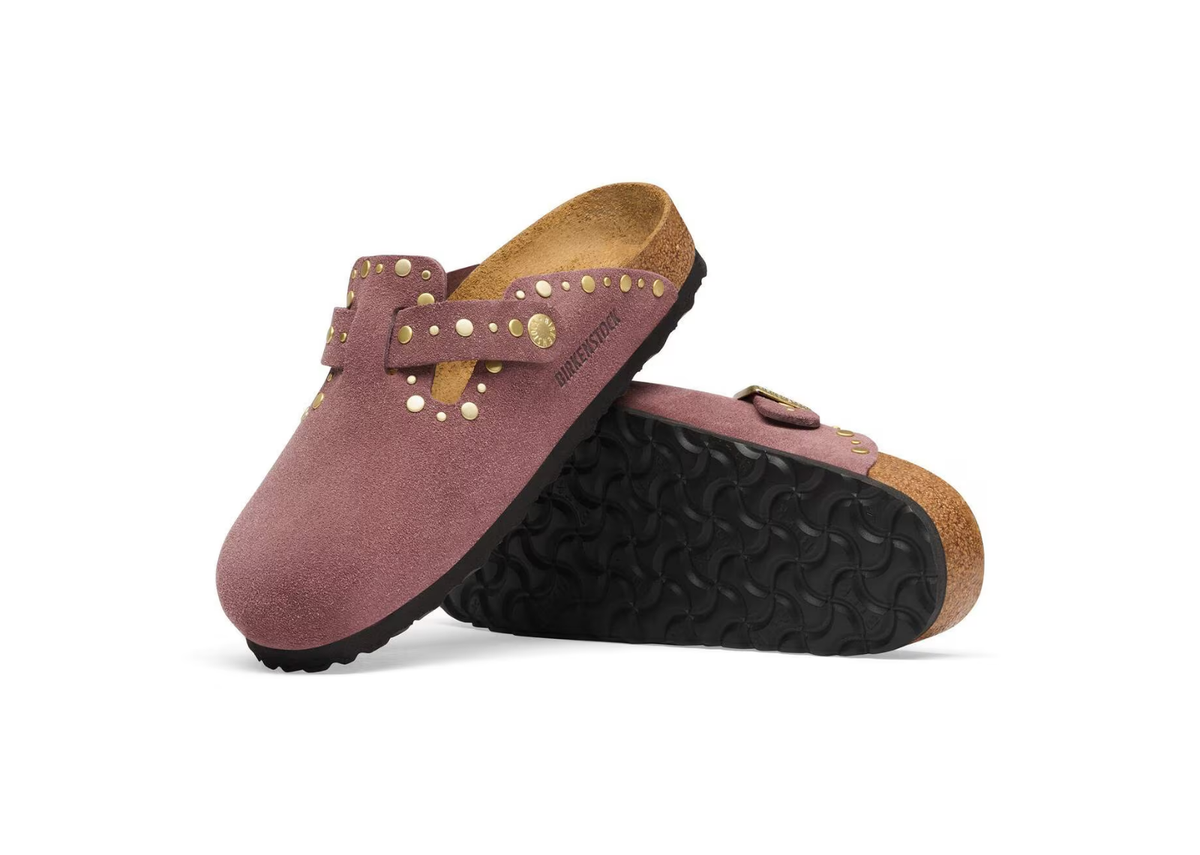 Birkenstock Boston Rivet Suede Pepper