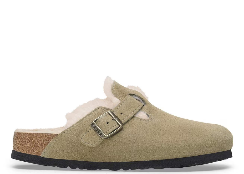 Birkenstock Boston Shearling Suede Taupe