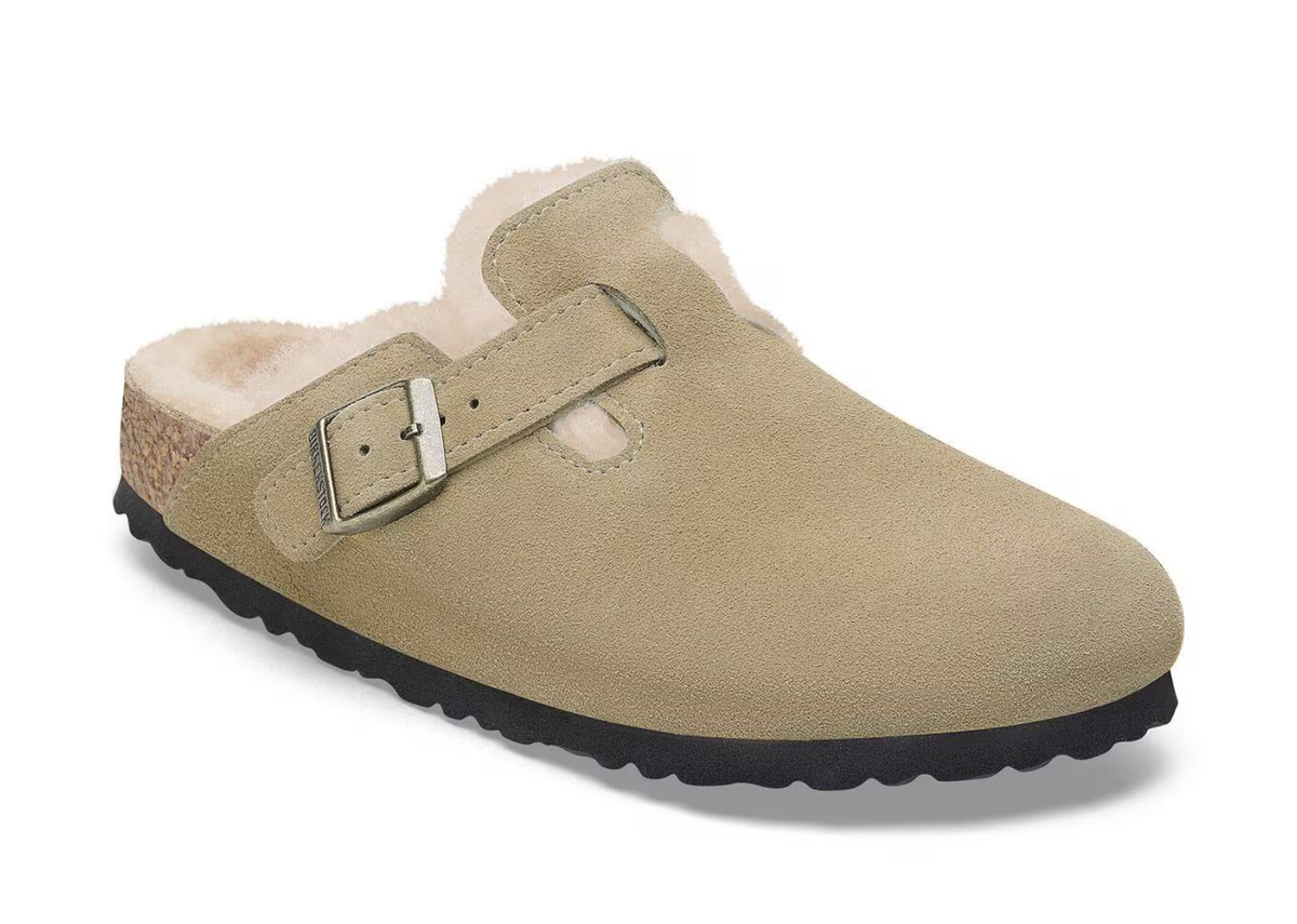 Birkenstock Boston Shearling Suede Taupe