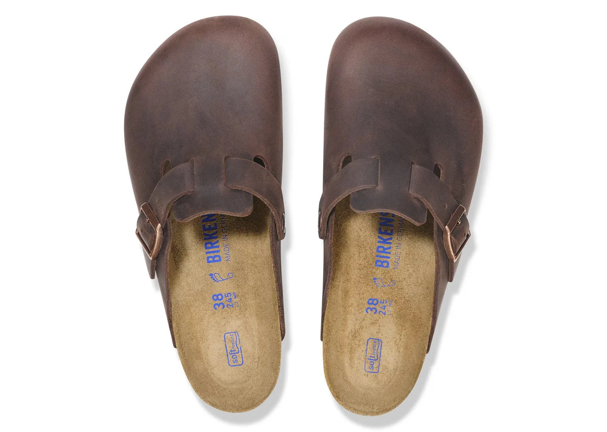 Birkenstock Boston Soft Footbed Oiled Leather Habana Brown
