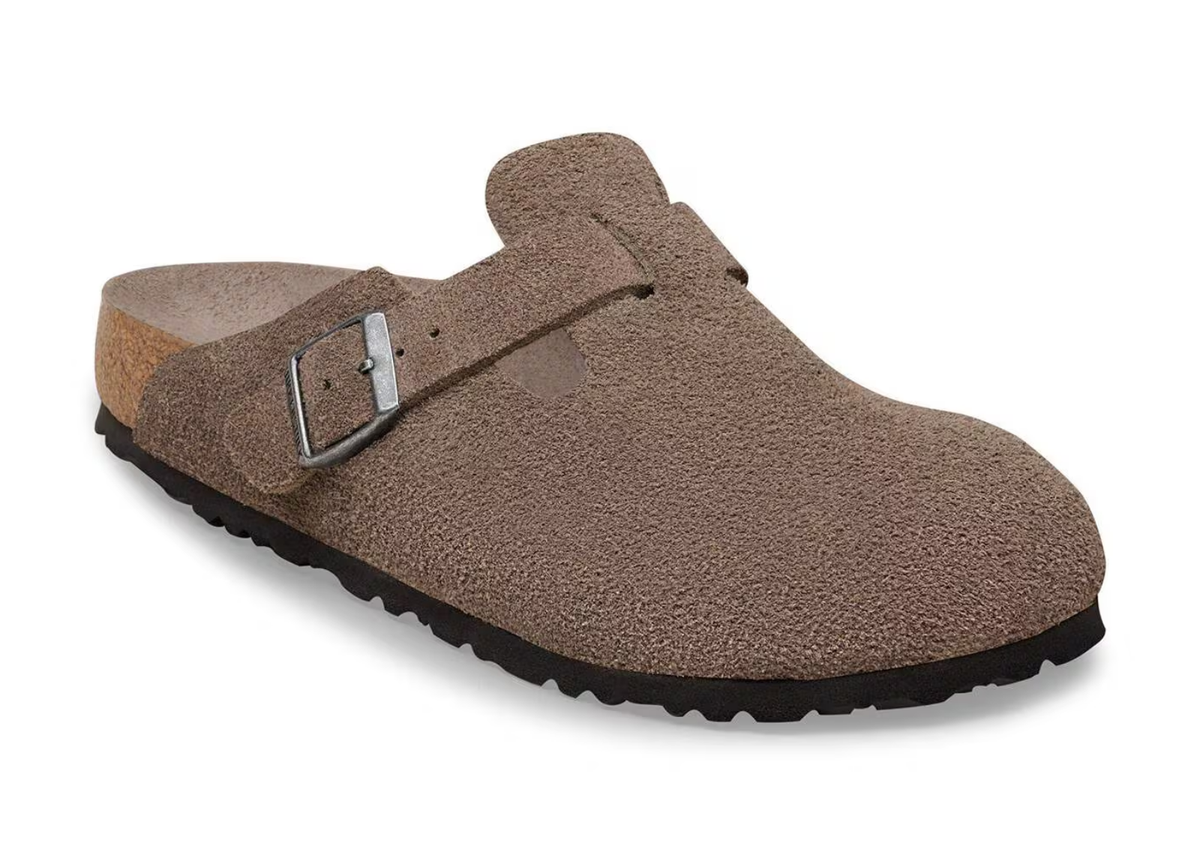 Birkenstock Boston Soft Footbed Suede Concrete Gray