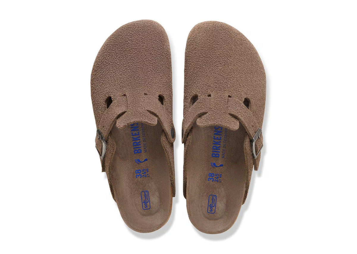 Birkenstock Boston Soft Footbed Suede Concrete Gray