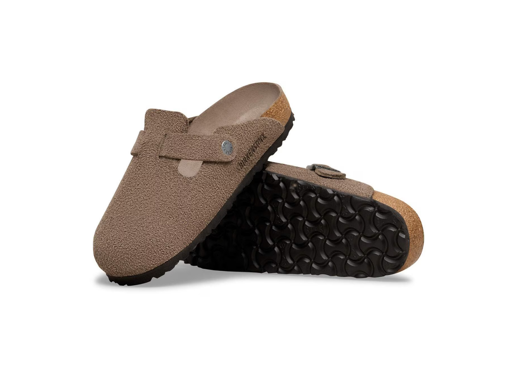 Birkenstock Boston Soft Footbed Suede Concrete Gray