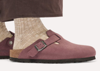 Birkenstock Boston Soft Footbed Suede Pepper