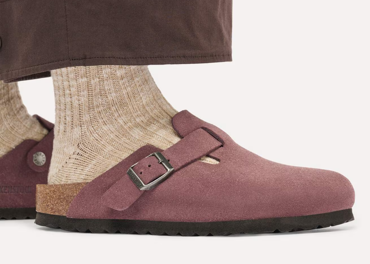Birkenstock Boston Soft Footbed Suede Pepper