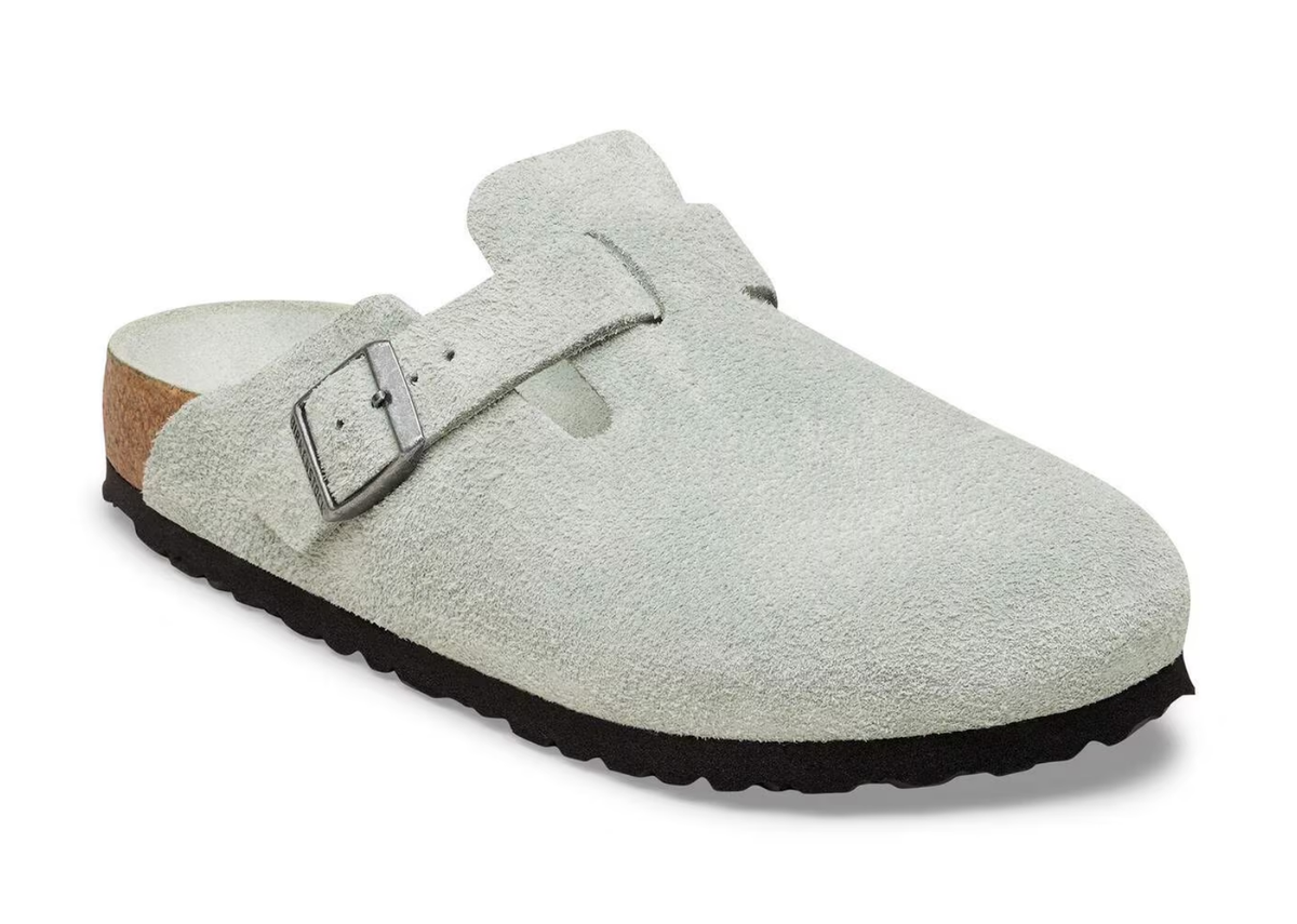 Birkenstock Boston Soft Footbed Suede Pure Sage Tonal FB