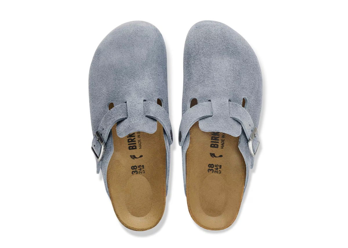 Birkenstock Boston Suede Stone Blue