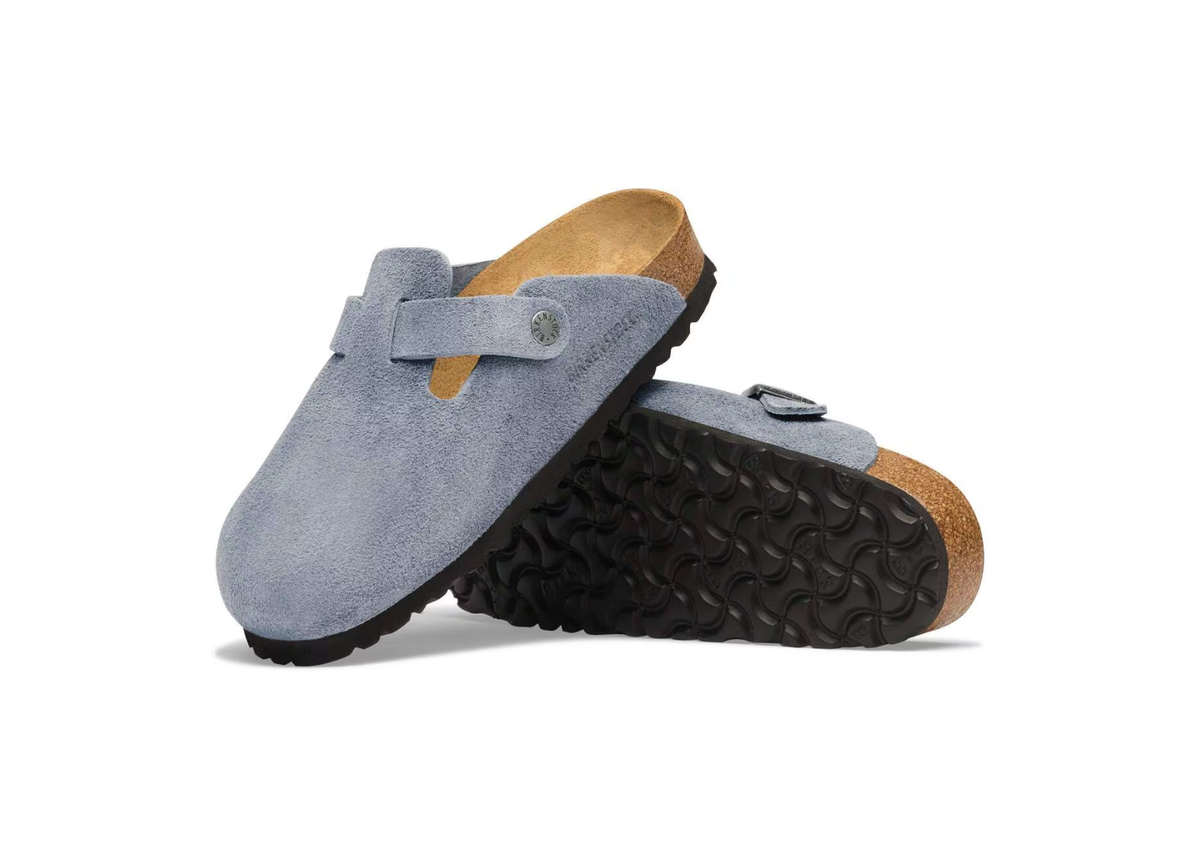 Birkenstock Boston Suede Stone Blue