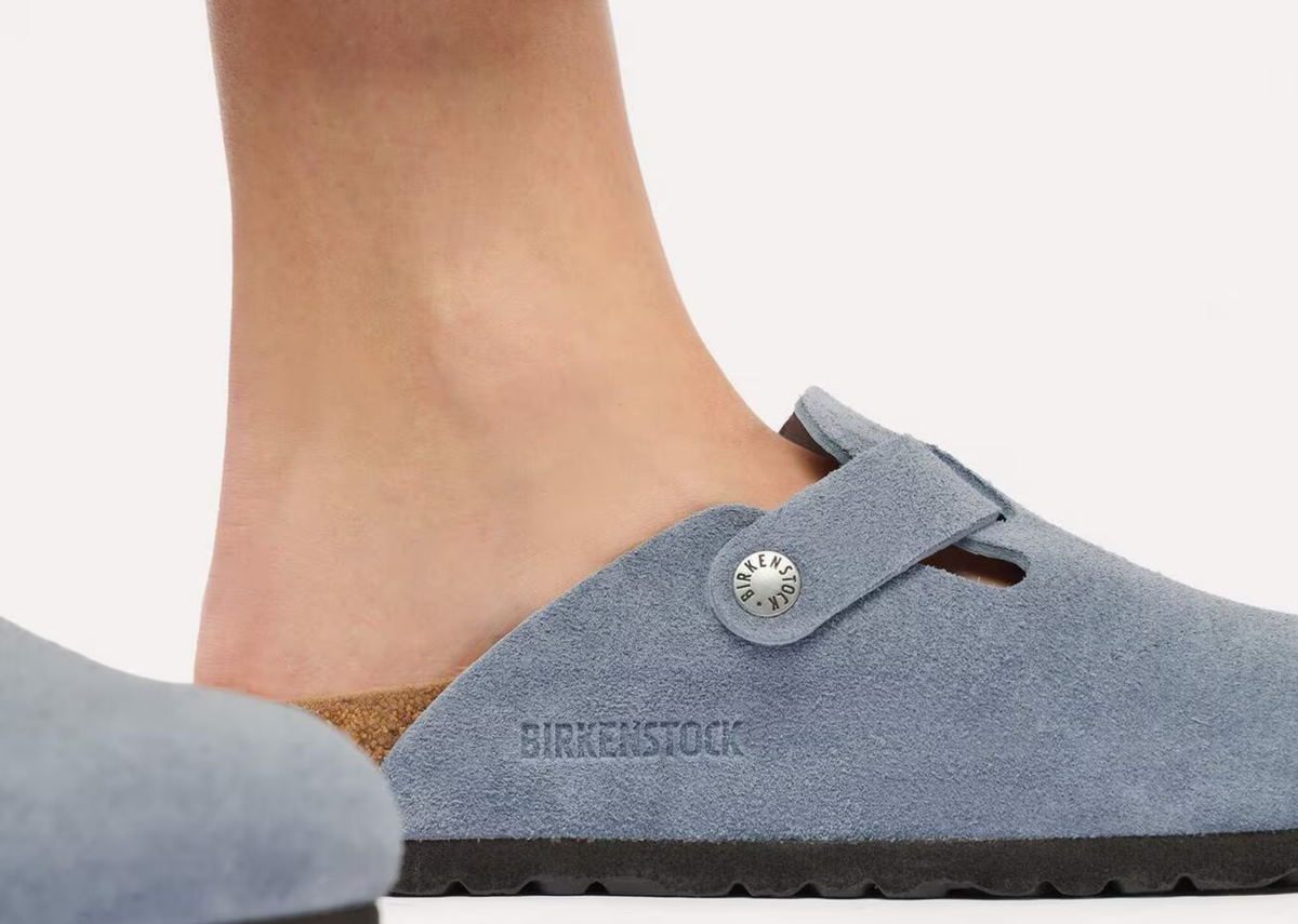 Birkenstock Boston Suede Stone Blue