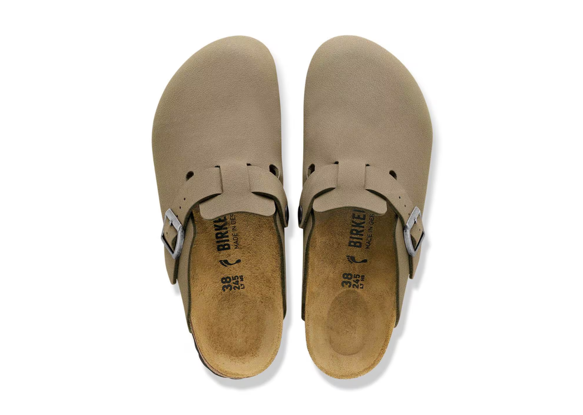 Birkenstock Boston TEX Birko-Flor Nubuck Faded Khaki