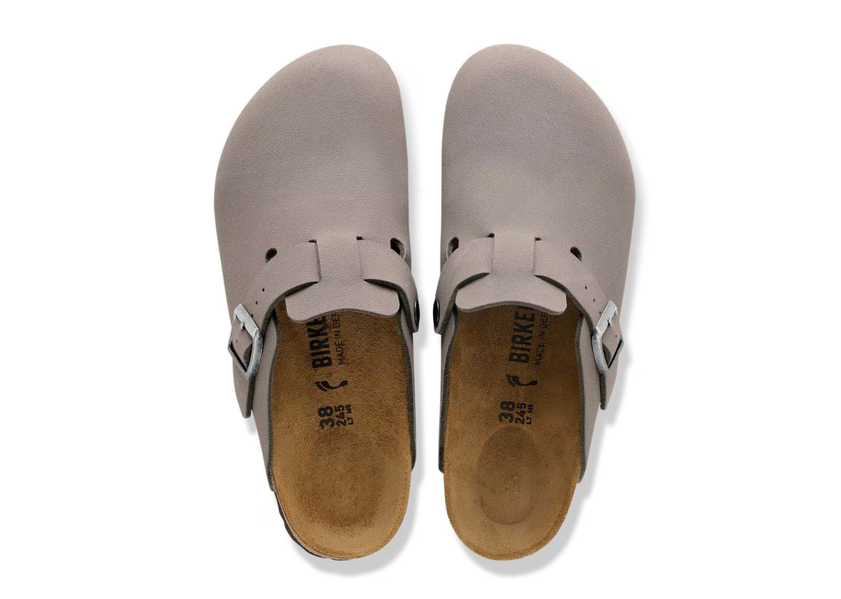 Birkenstock Boston TEX Birko-Flor Nubuck Gray Taupe