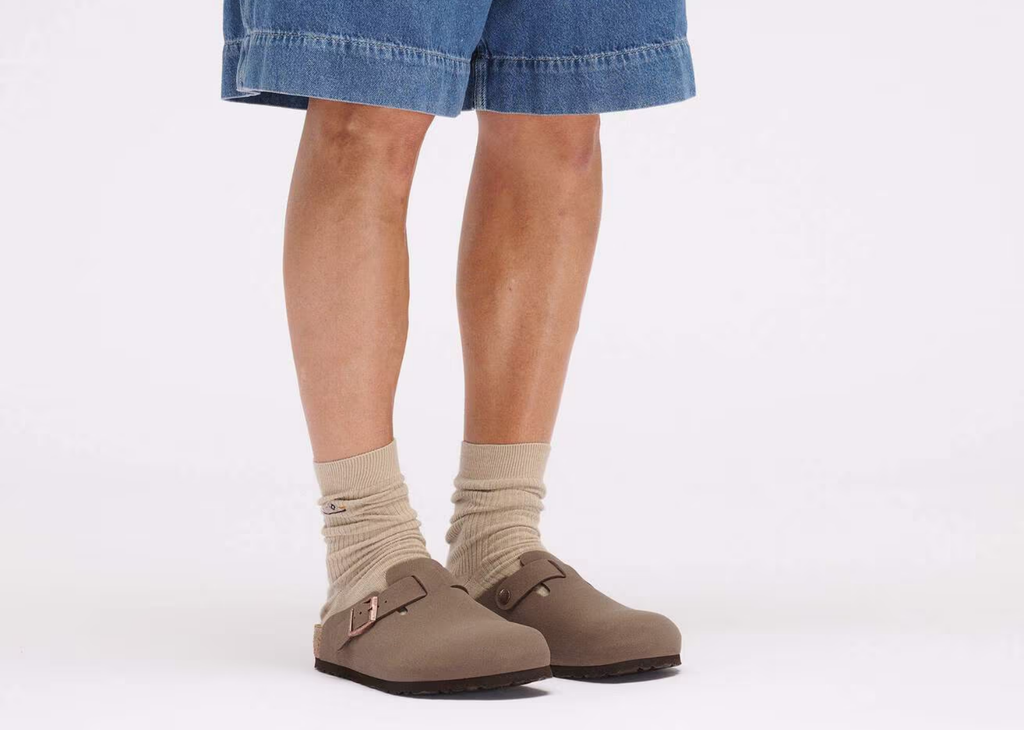 Birkenstock Boston TEX Birko-Flor Nubuck Mocca