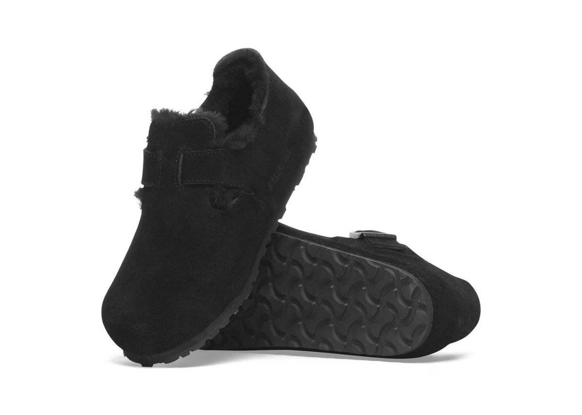 Birkenstock London Shearling Suede Black