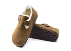 Birkenstock London Shearling Suede Dark Tea