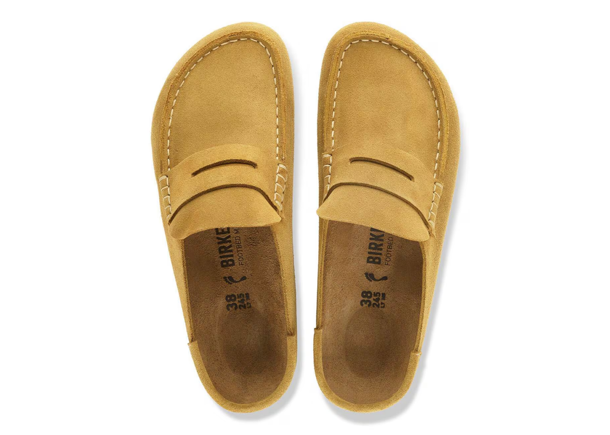 Birkenstock Naples Wrapped Suede Leather Cork Brown