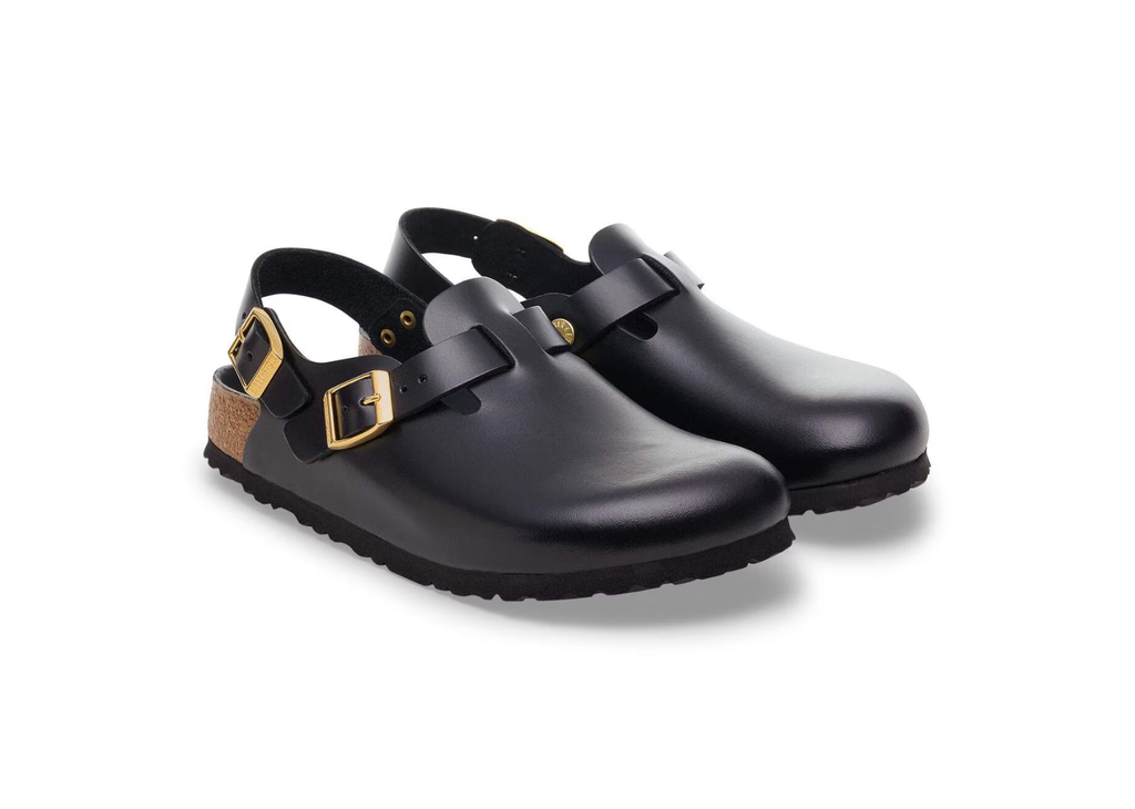 Birkenstock Tokio II Natural Leather Black New Dressy Leather