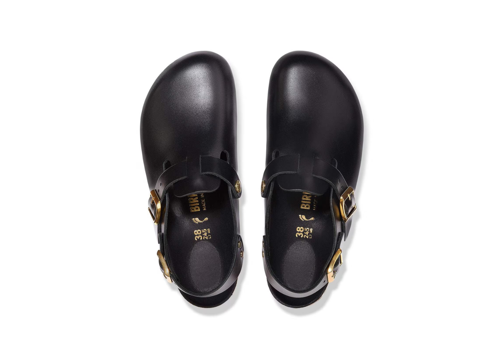 Birkenstock Tokio II Natural Leather Black New Dressy Leather