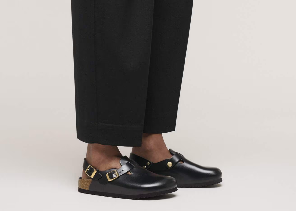 Birkenstock Tokio II Natural Leather Black New Dressy Leather