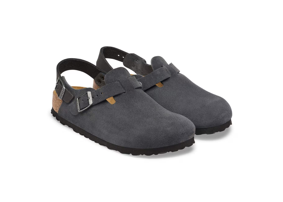 Birkenstock Tokio Suede Leather Charcoal