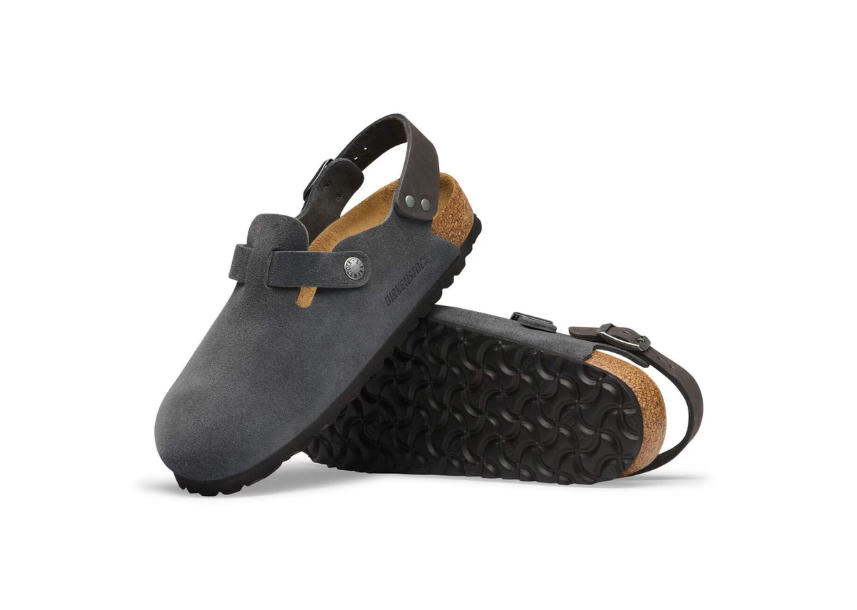 Birkenstock Tokio Suede Leather Charcoal
