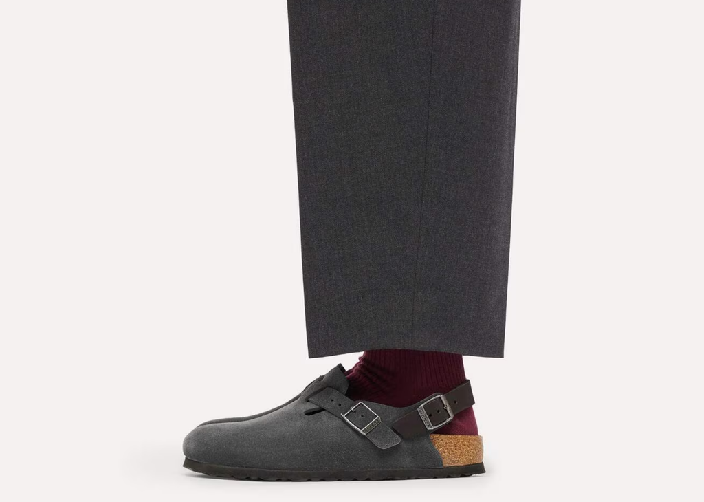 Birkenstock Tokio Suede Leather Charcoal