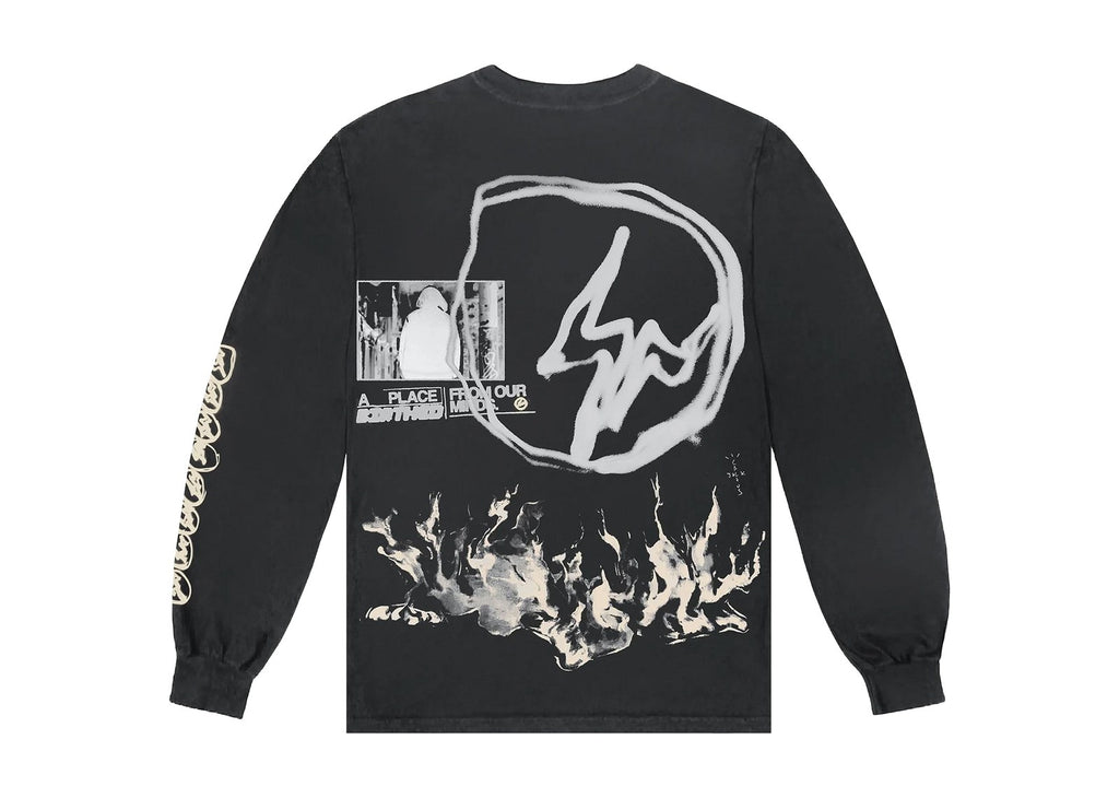 Cactus Jack by Travis Scott For Fragment Logo Long-Sleeve Black